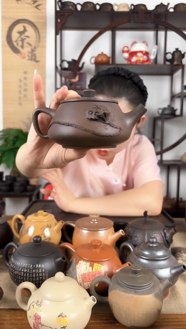 壶球孔 叶脉纹 堆雕石瓢