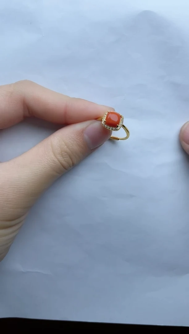 【闪购商品】南红玛瑙戒指银S925镶嵌戒指kk