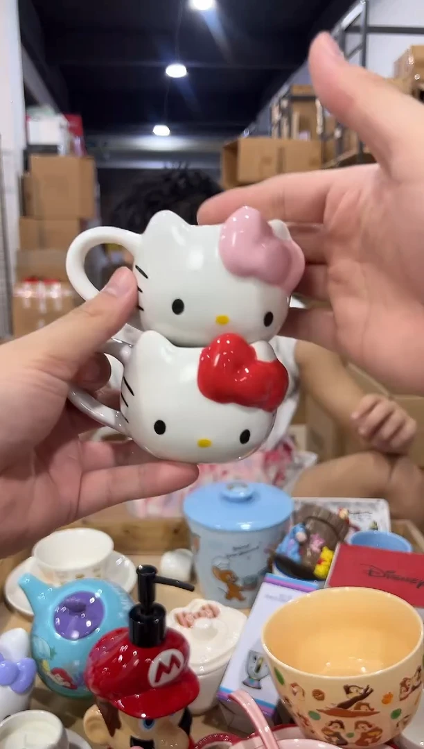 瓷片小号红色加粉色把手kt2件套