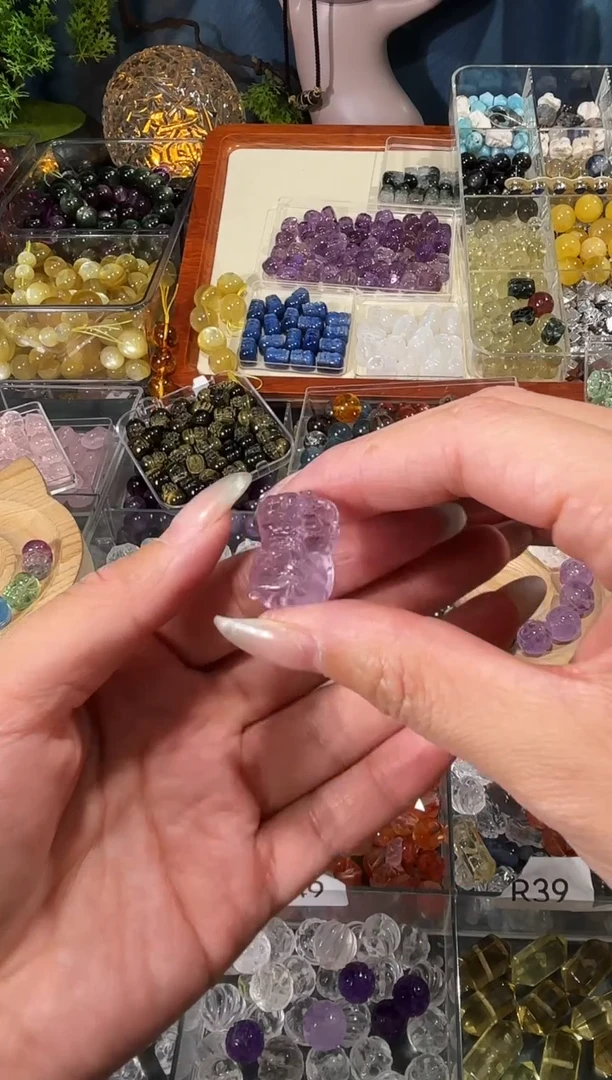 【闪购商品】水晶手串未镶嵌K22紫黄扎基一个