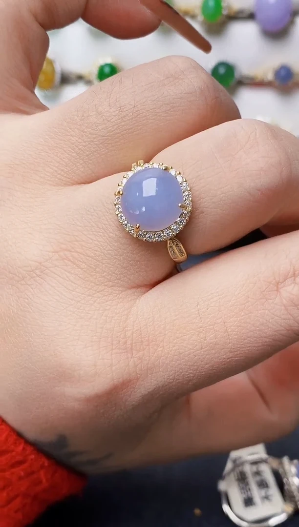 银S925镶嵌戒指翡翠1222