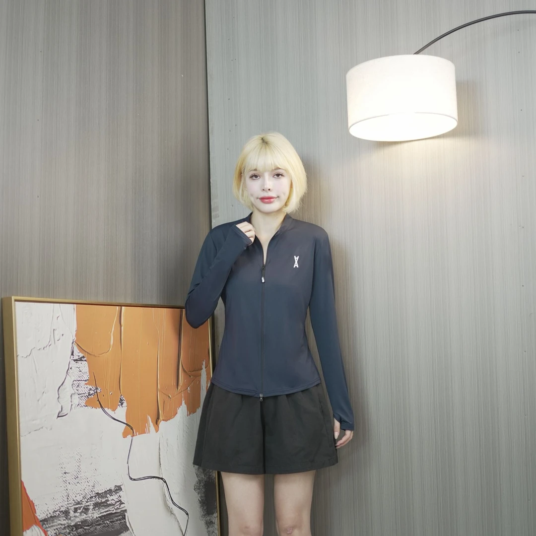 【冰冰推荐】578双开拉链显瘦立领拉链长袖防晒运动速干云顶休闲