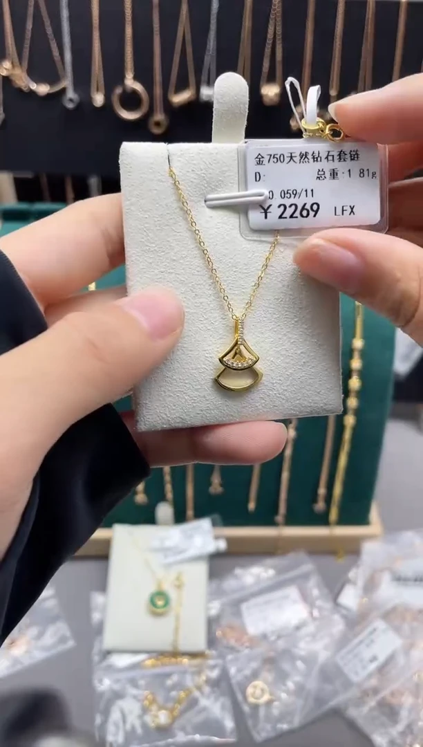 套链钻石18K金镶嵌剪断标绳不支持退换