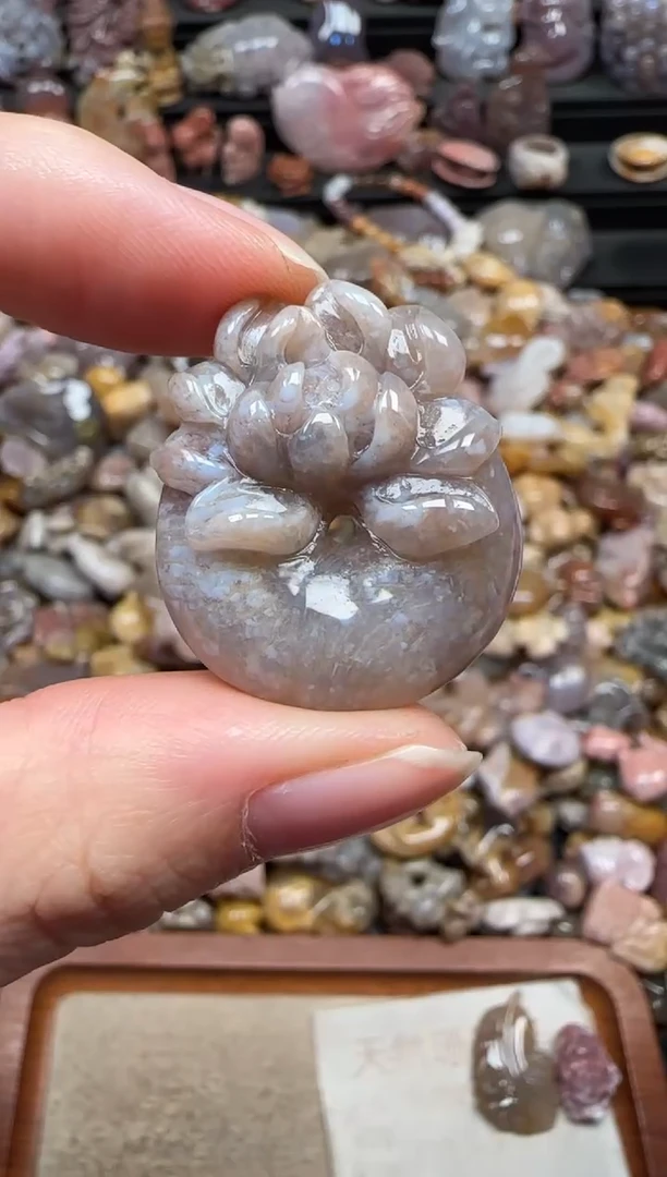 颈饰未镶嵌硅化珊瑚（珊瑚玉）852