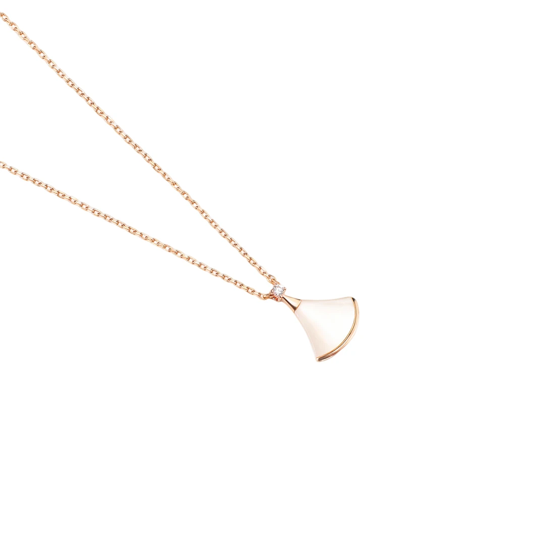 镀k金 白贝 CNC精工 轻奢白色设计师经典项链 0938