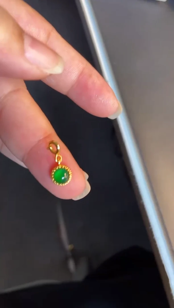 吊坠(不含链)银S925镶嵌翡翠1