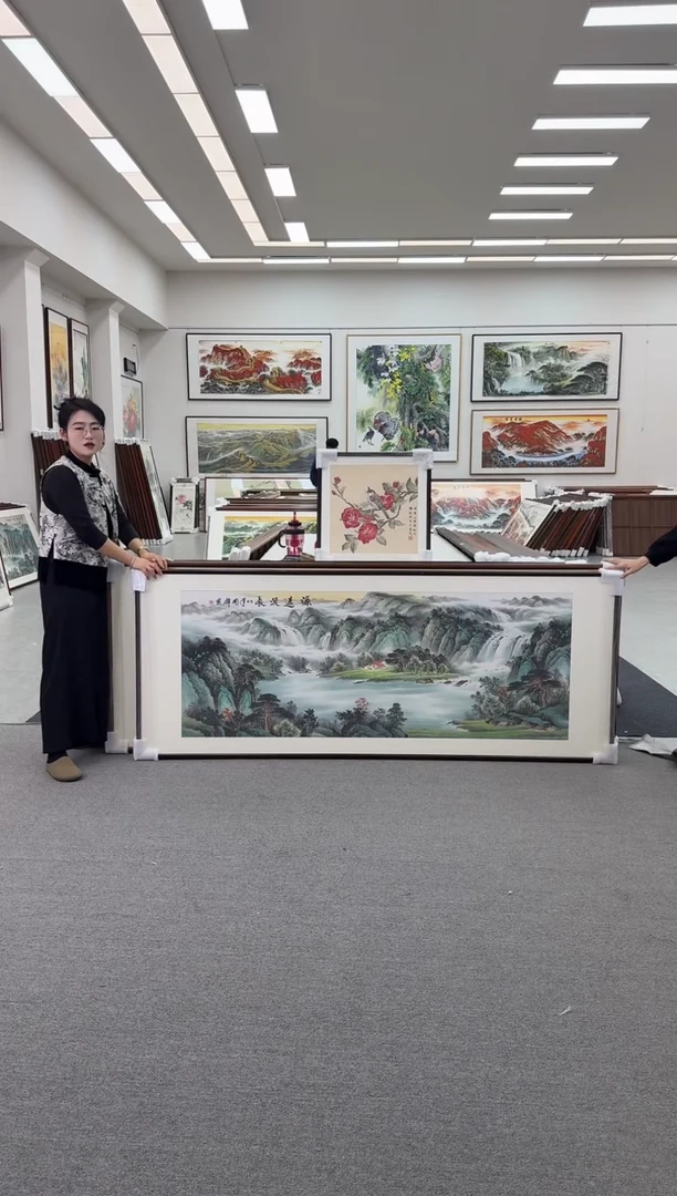 国画如**醉手绘219*88源远流长