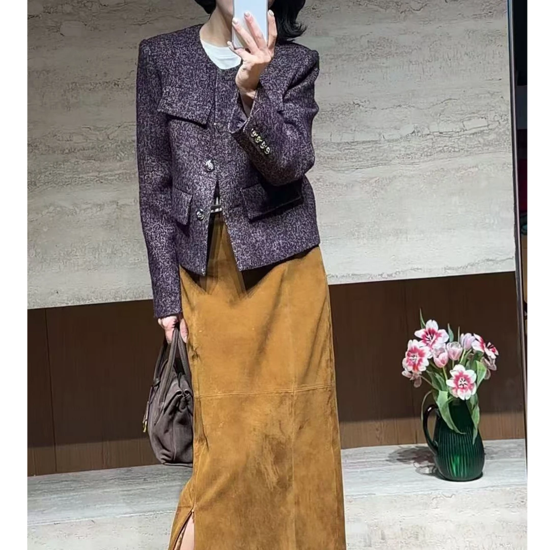 TANTAN 时尚轻奢显瘦秋季夹克短款外套3388