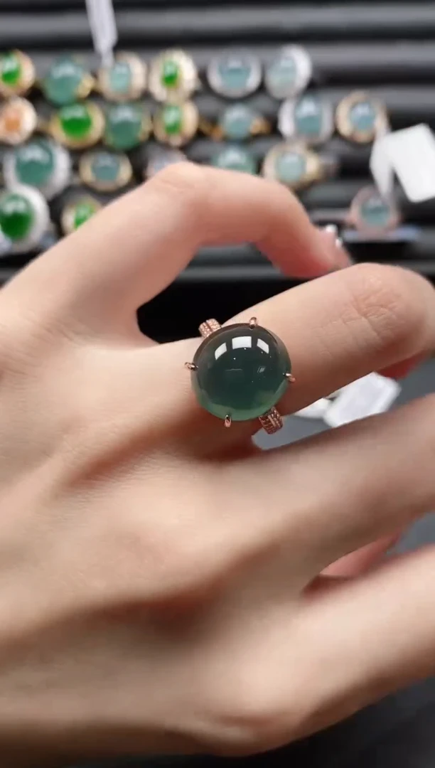 【闪购商品】翡翠戒指银S925镶嵌51511