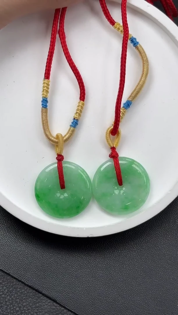 颈饰未镶嵌翡翠K593-1213平安扣多样性发一件