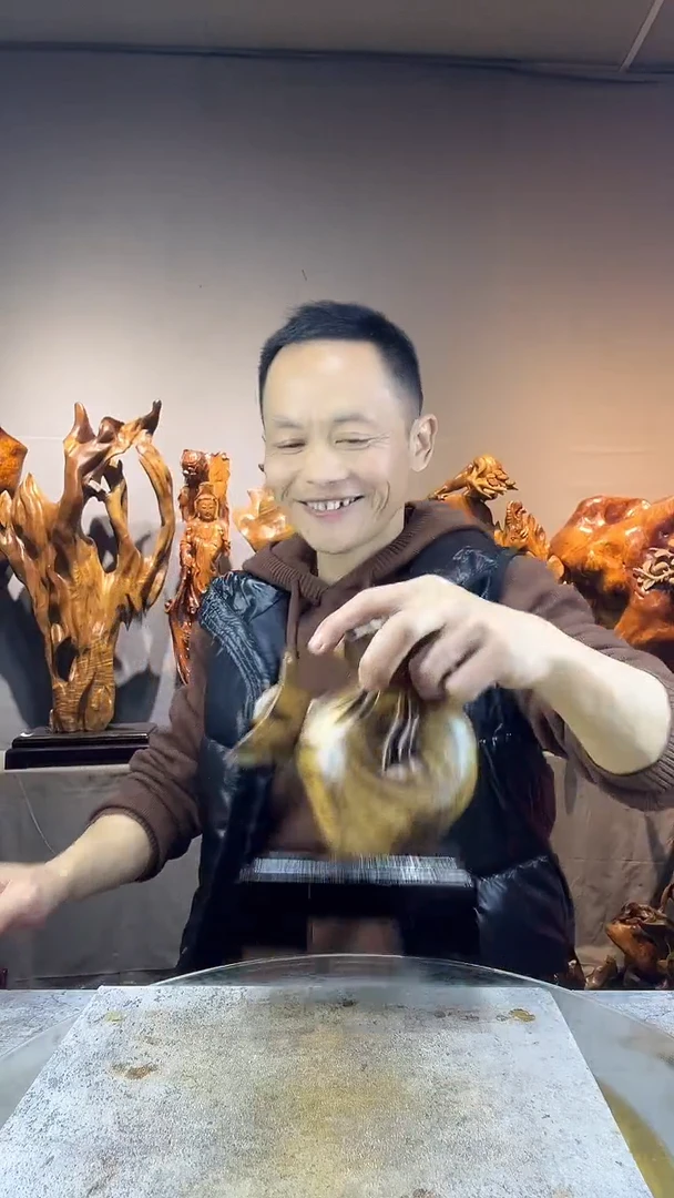 金丝楠跟****？小叶桢楠随行摆件42