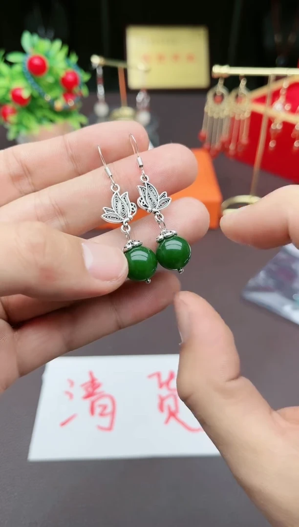 【闪购商品】玛瑙/玉髓耳钉银S925镶嵌429000