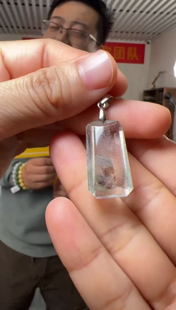 【闪购商品】水晶吊坠(不含链)银S925镶嵌绿幽灵多样性发一