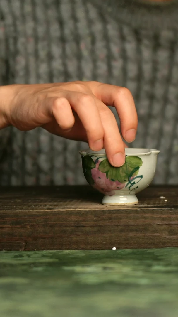 陶瓷青诗集手工手绘瓷器