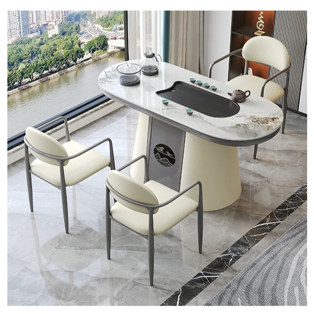 2024新款小型茶桌椅组合客厅阳台家用小茶台现代简约功夫岩板茶台