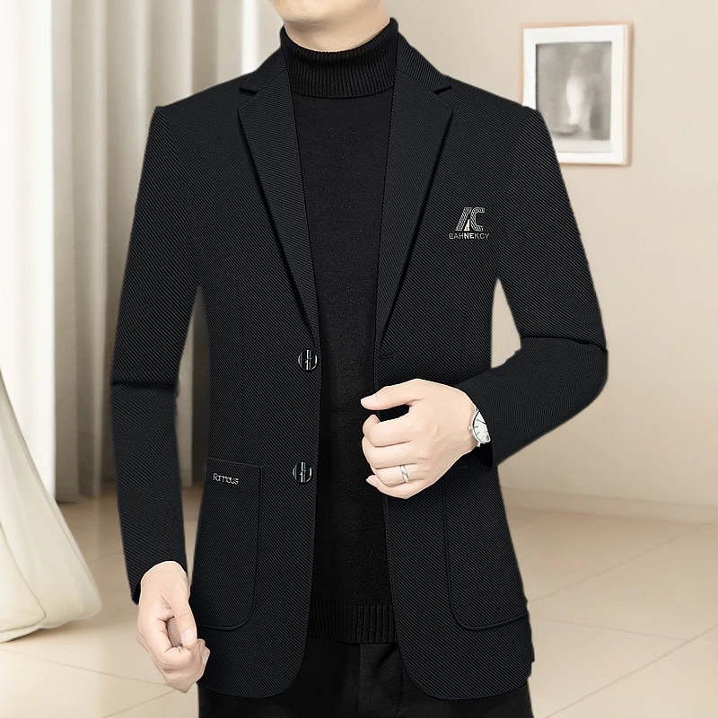 2025春季新款BH男士西服百搭商务潮流长袖时尚休闲修身西装上衣