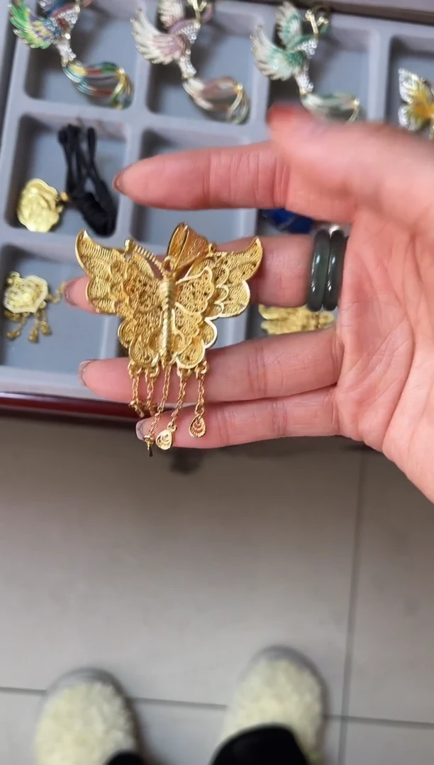 【闪购商品】173号蝴蝶仿花丝吊坠