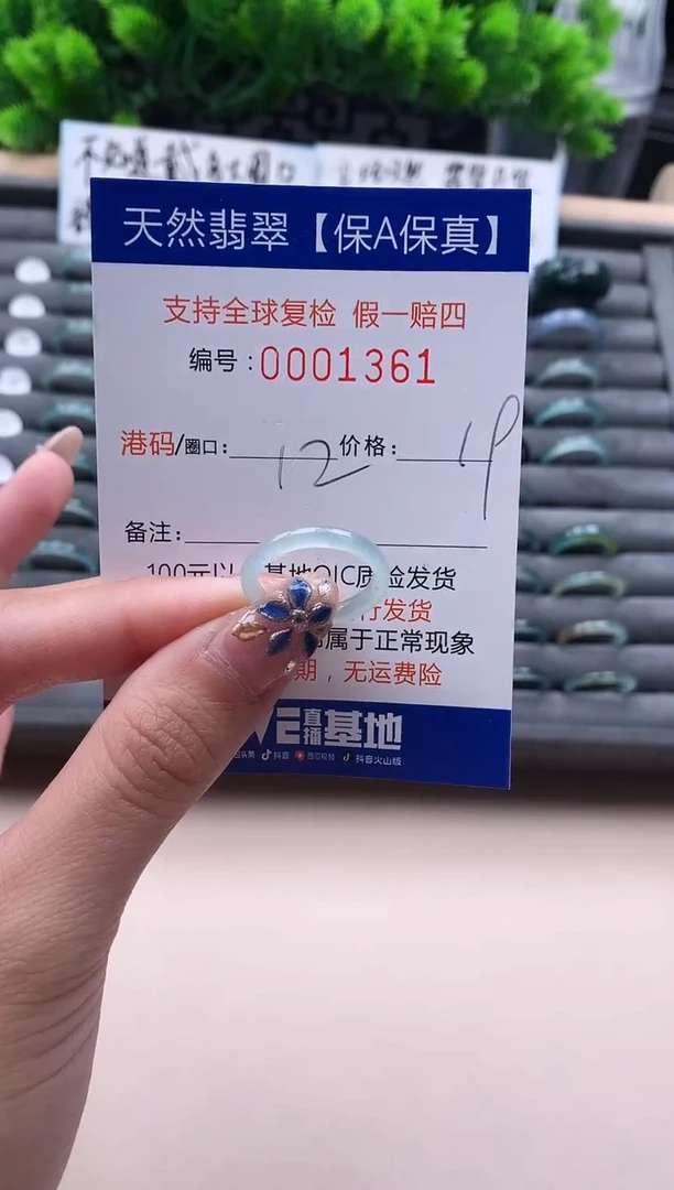 未镶嵌戒指翡翠天然  1361