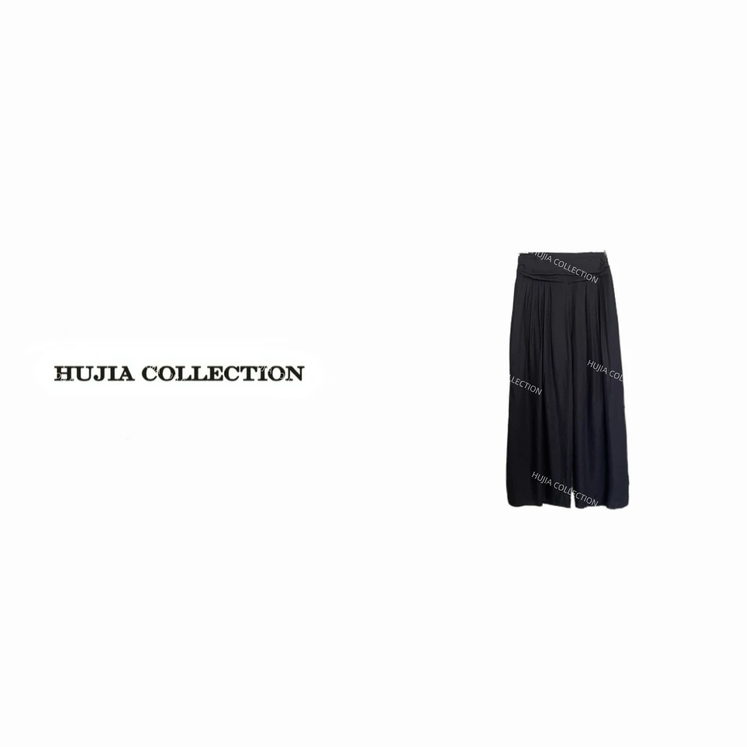 HUJIA 胡嘉丨”法式松弛剂“设计师不规则凉感裸感裤子10381