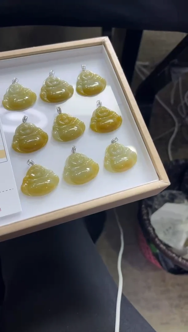颈饰18K金镶嵌翡翠Z88/多样性发一件/配绳子