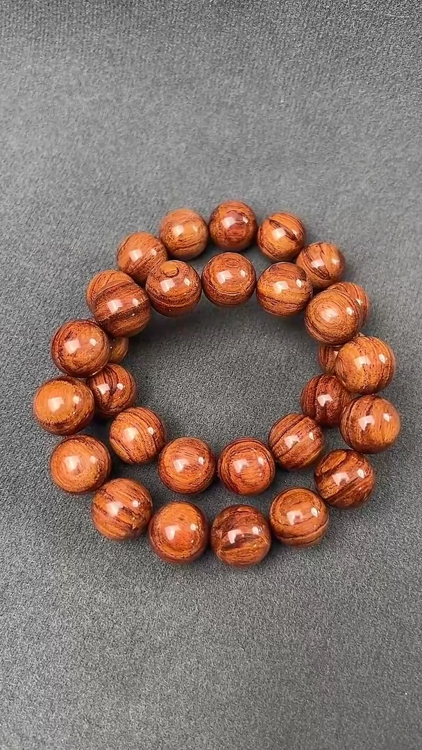 手串/手链黄花梨/降香黄檀保真海黄1.5正宗顺纹黄金底糠梨料