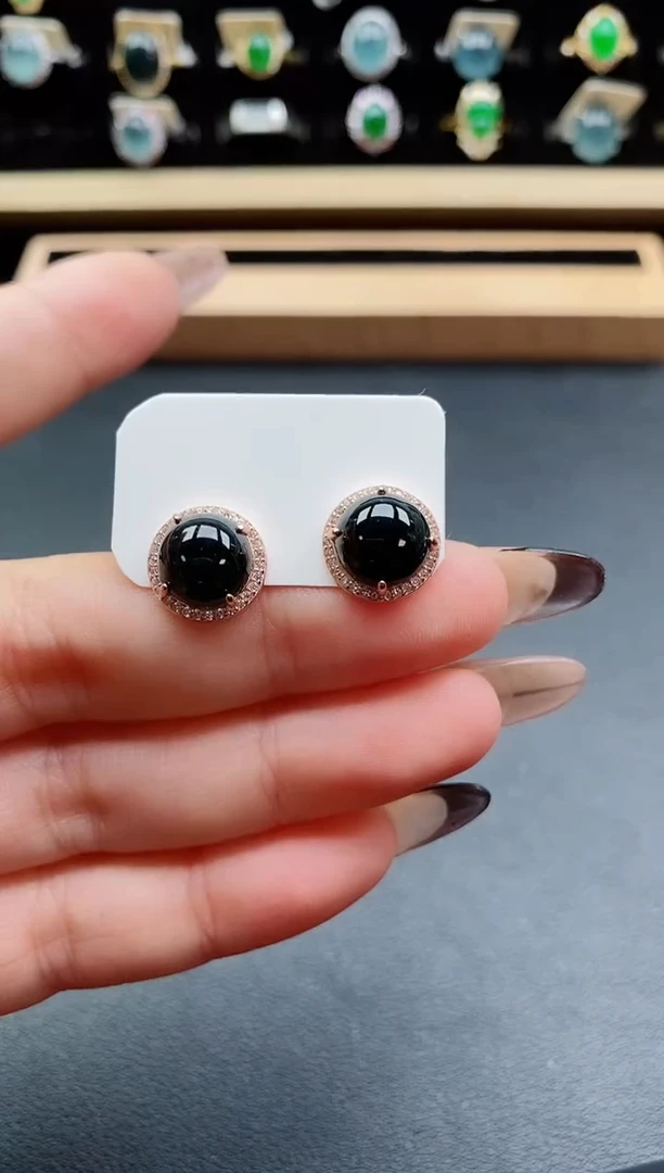 银S925镶嵌戒指翡翠1