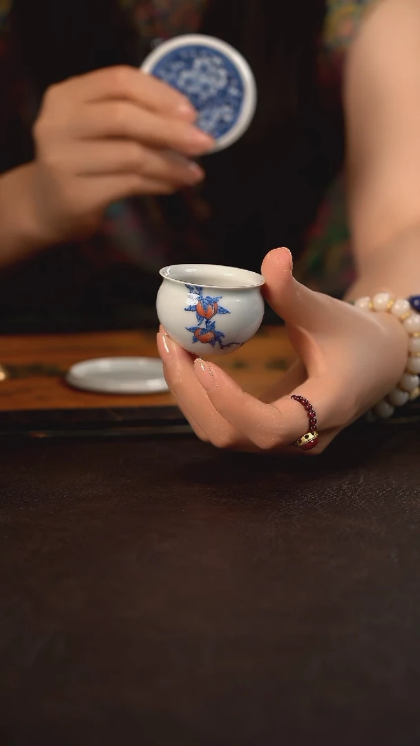 聚澜堂桃子小缸杯