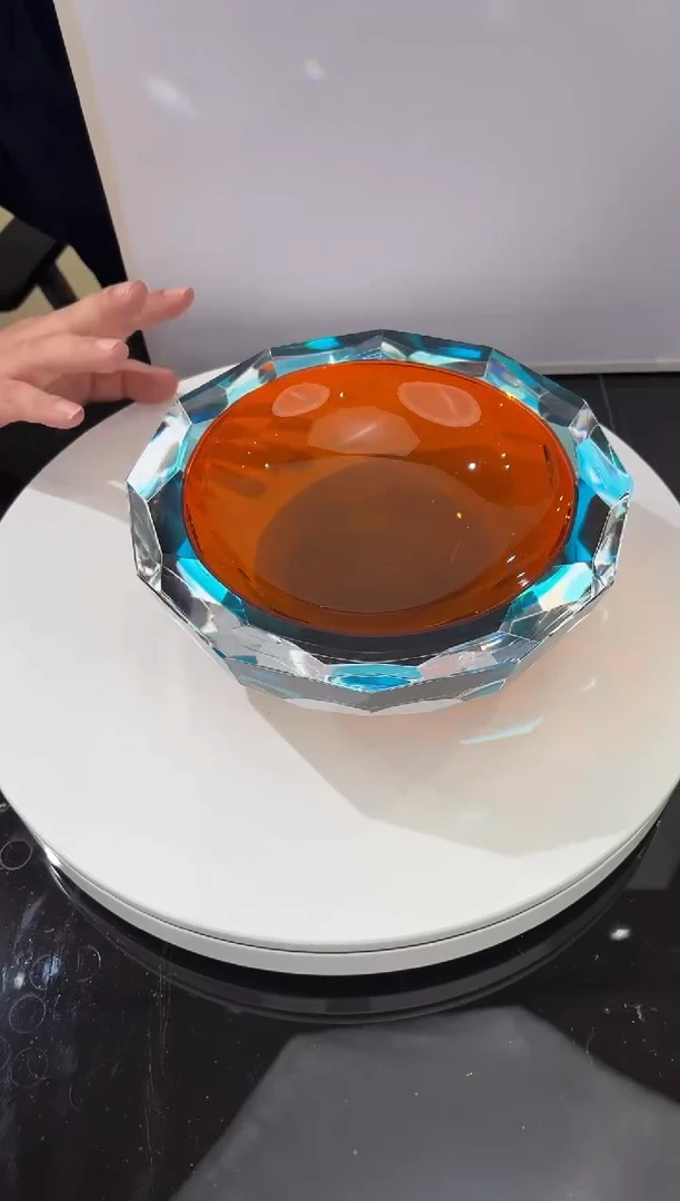 摆件红蓝色光之回声果碗