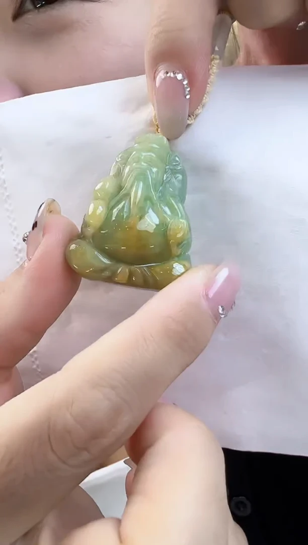 吊坠(不含链)未镶嵌翡翠财神爷吊坠（送绳）