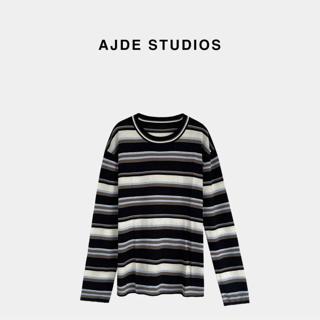 AJDE｜卷边条纹大T秋冬穿搭QZ