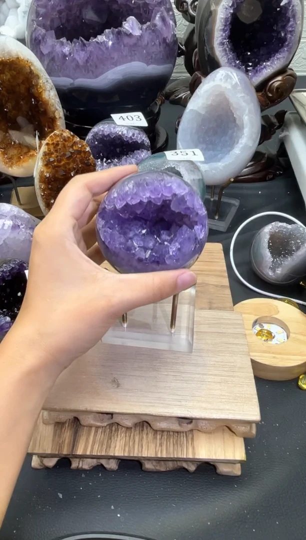 未镶嵌大型摆件（非配饰）紫晶427号开口笑