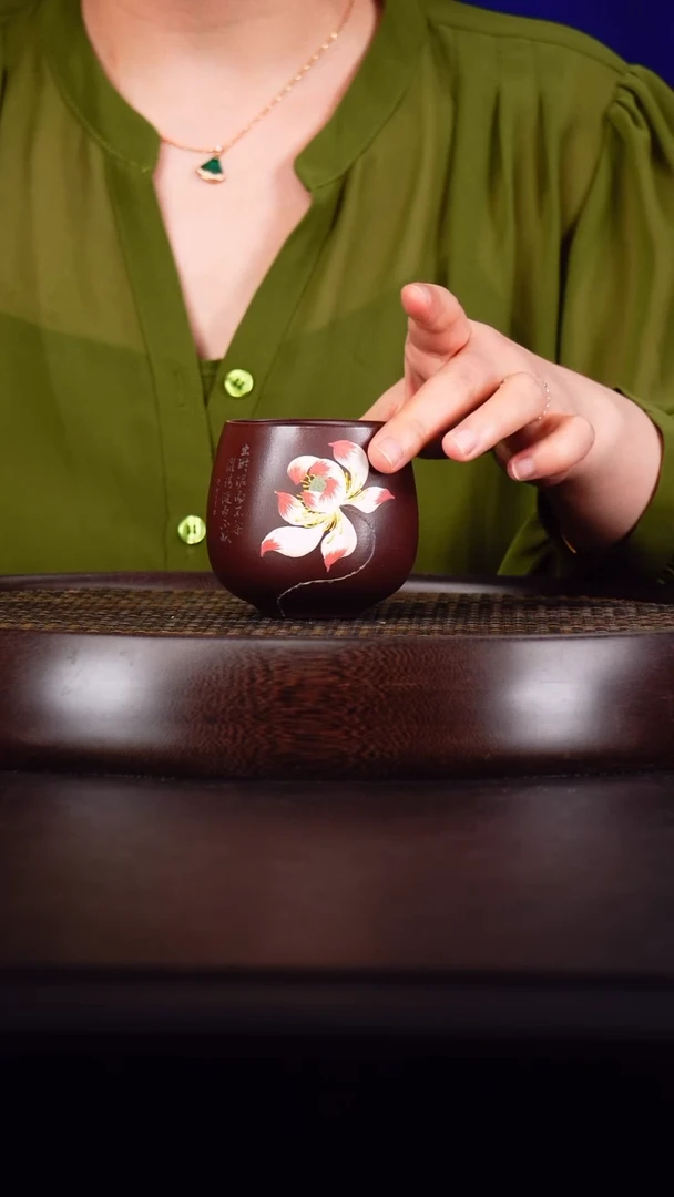 茶壶紫砂石红龙蛋杯6