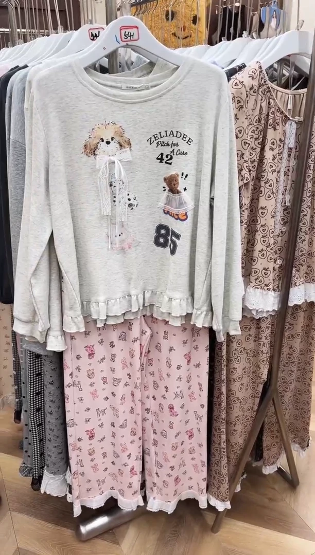 棉小熊长袖长裤L号130斤以下