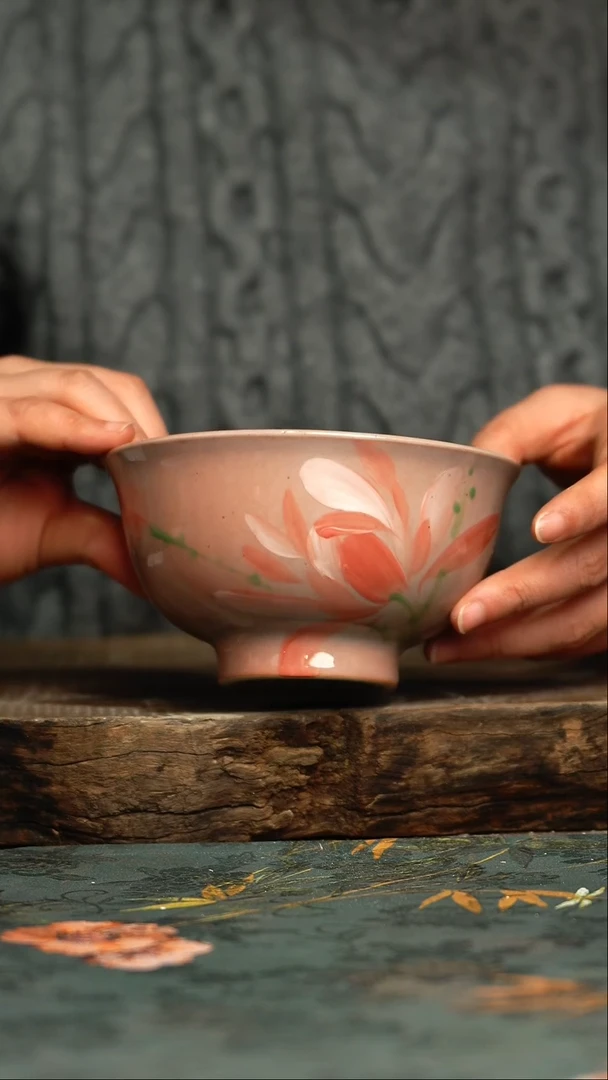 【闪购商品】杯釉下彩手工手绘同款陶器