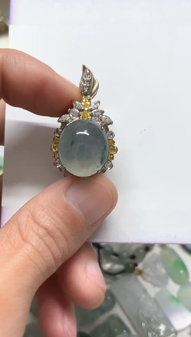 【闪购商品】翡翠颈饰未镶嵌天然缅甸A货翡翠吊坠