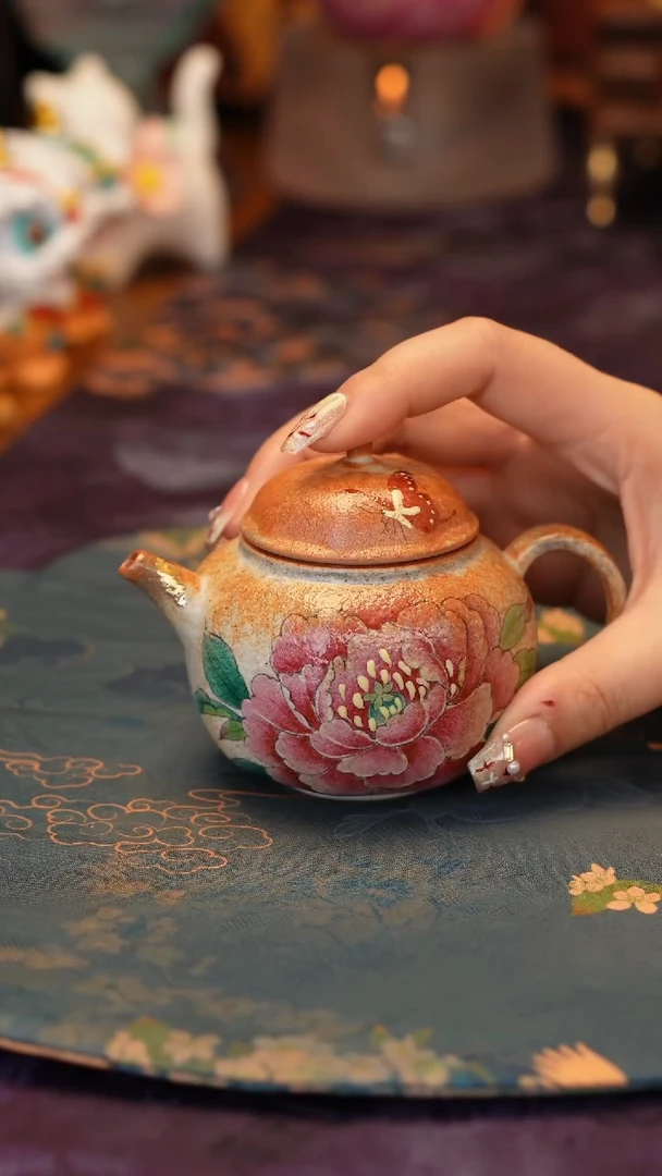 【闪购商品】志野牡丹八方壶·······