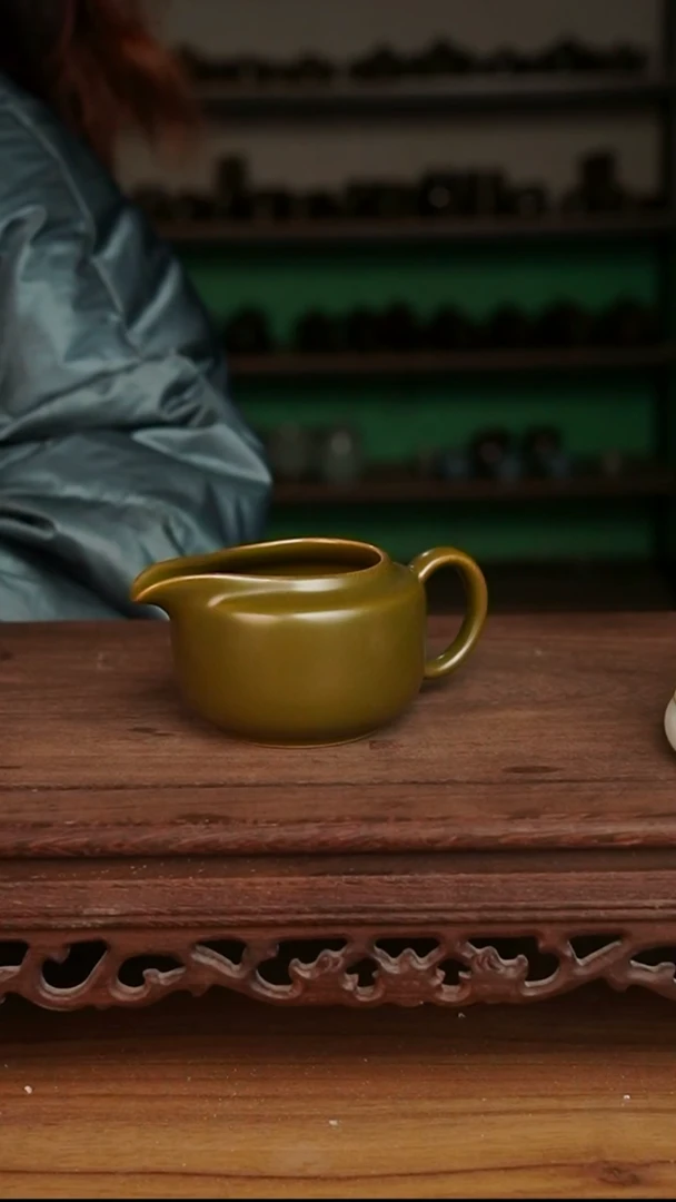 杯茶叶末手柄公道杯一级