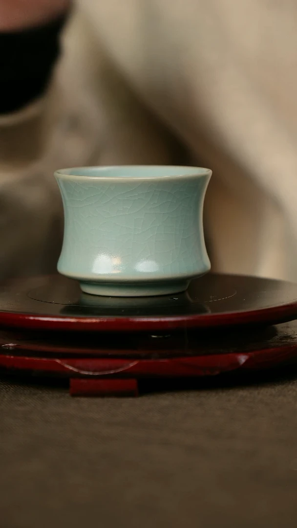 全品 束腰杯 支钉烧 仿古釉
