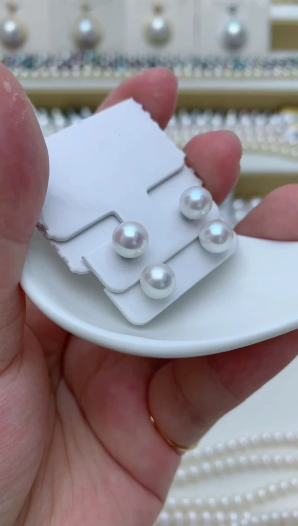 银S925镶嵌淡水珍珠耳饰e1 多样性发其一