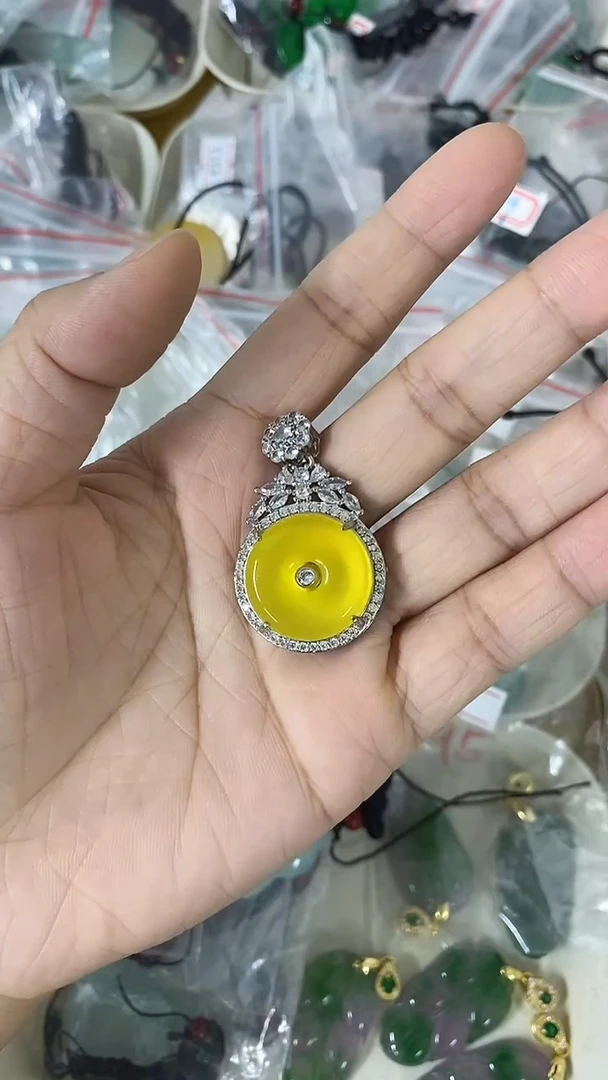颈饰合金石英岩玉533