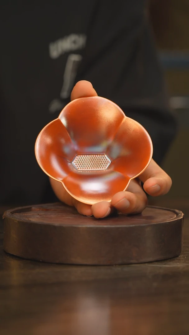 杯9柴房陶瓷柴烧金红茶漏