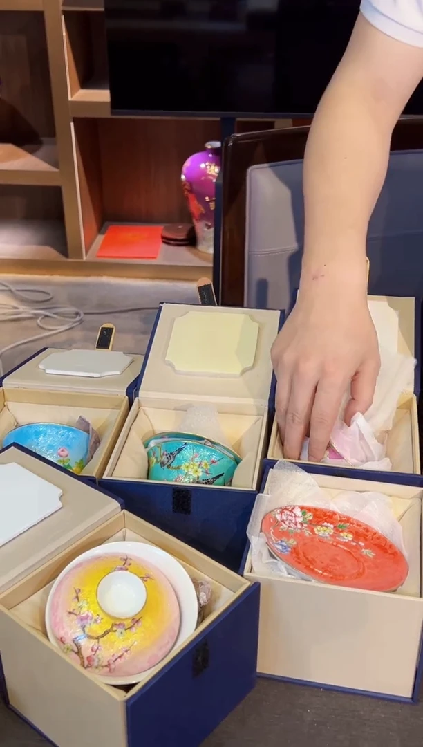 盖碗陶瓷张文月扒花专场不固定画面--小容量