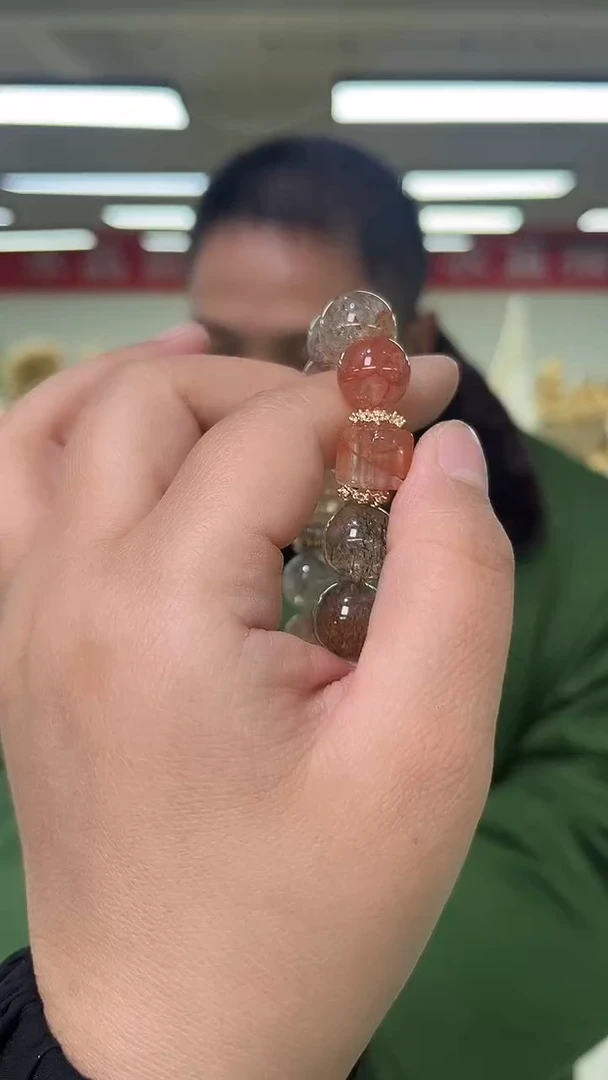 【闪购商品】发晶手链未镶嵌天然DIY手串多样性发一12mm