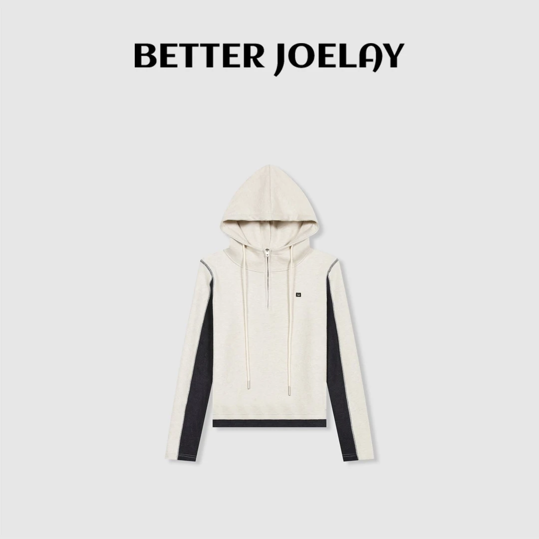 BETTER JOELAY-【胶片影集】时尚百搭休闲连帽长袖慵懒简约KH1622