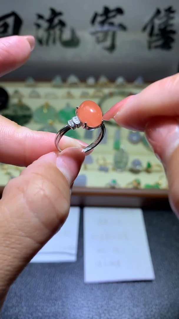 【闪购商品】南红玛瑙戒指未镶嵌011天然南红