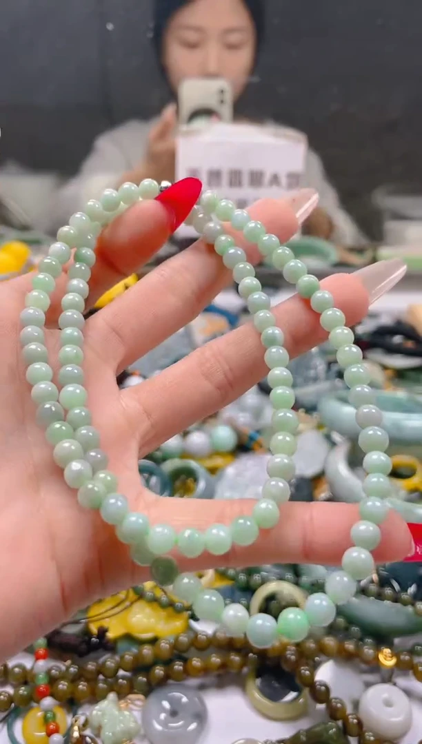 【闪购商品】翡翠颈饰未镶嵌5MM/B/翡翠A货一图一物