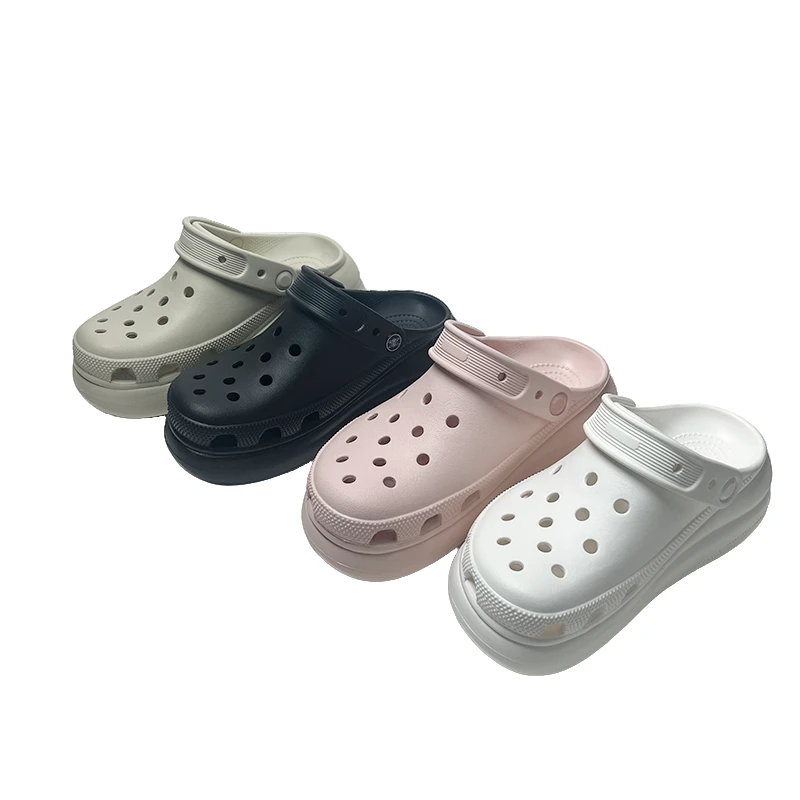 泡芙洞洞鞋厚底拖鞋女鞋包头时尚防滑洞洞鞋