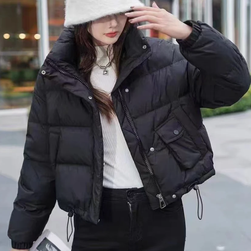 2024秋冬新款时尚短款棉衣小个子面包服气质外套百搭棉服823长51