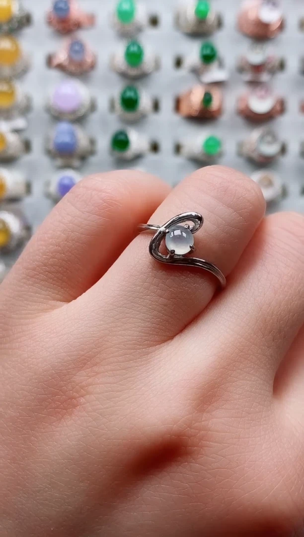 【闪购商品】翡翠戒指银S925镶嵌盘主女戒专场