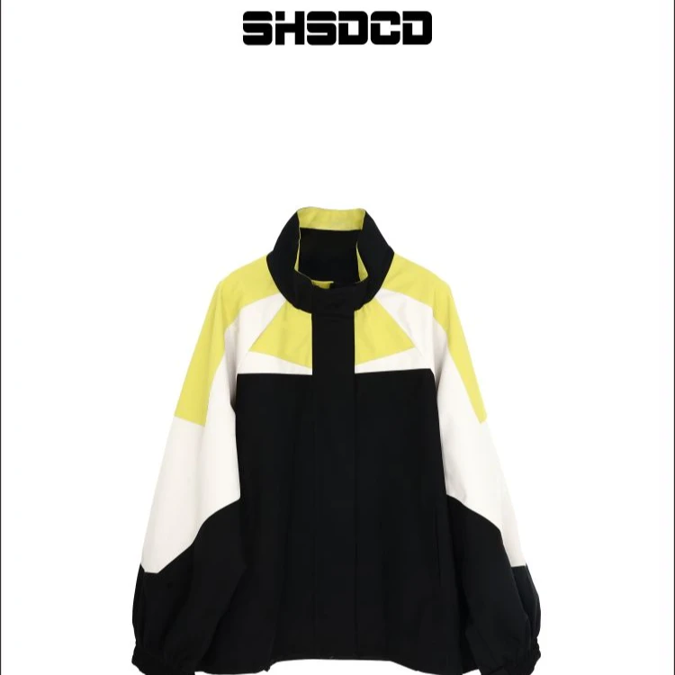 SHSDCD 新款外套休闲欧若风百搭拼接撞色冲锋衣 S251A01193